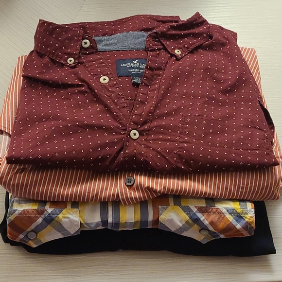 Bundle 4 Mens Button Shirts - Picture 1 of 5